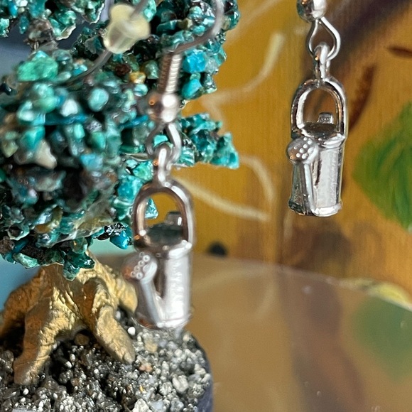 A pair of Vintage Water can silver earrings - Picture 3 of 5